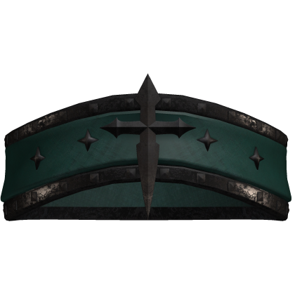 Grunge Gothic Green blindfold with cross Y2K Roblox item
