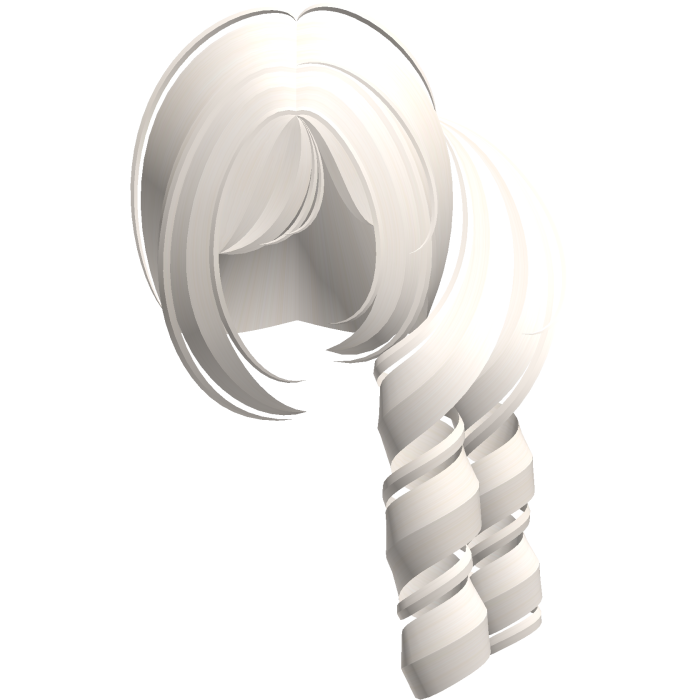 (//_^) adorable blonde curly side ponytail