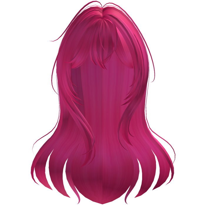 Hot Pink Messy Anime Long Hair