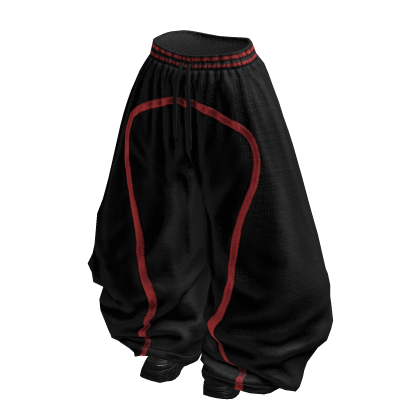 Y2K Girly Baggy Tracksuits (Black Red)