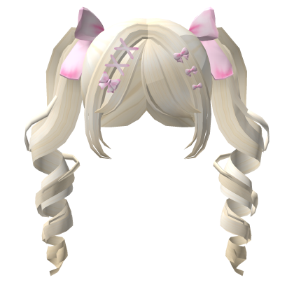 Jirai Kei Twirls Pigtails Hair - Blonde Pink