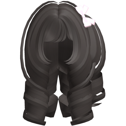 dark ash kawaii dolly lolita curls w bow Roblox item
