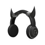 Black Iron Horns Headphones