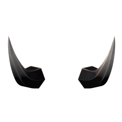 Black and White Demon Horns Roblox item