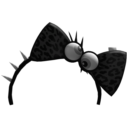  black scene headband with eyeball bow