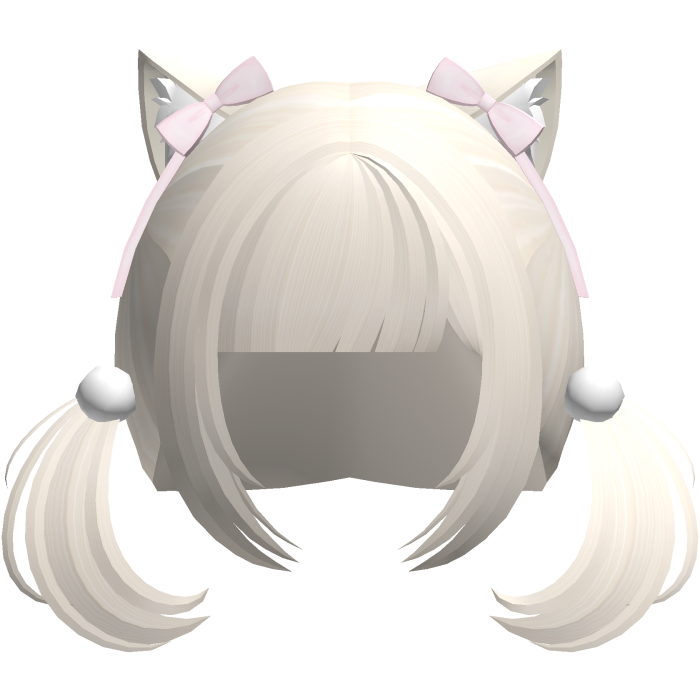 neko cat cute pigtails in light blonde