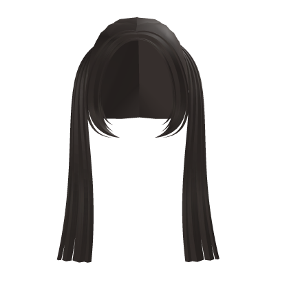 . ‿ ♡ grey brown long pretty egirl pigtails