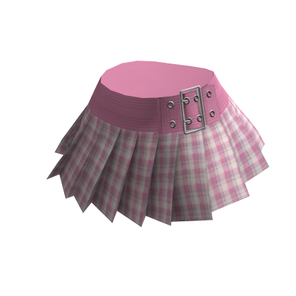 Pink plaid skirt roblox shop