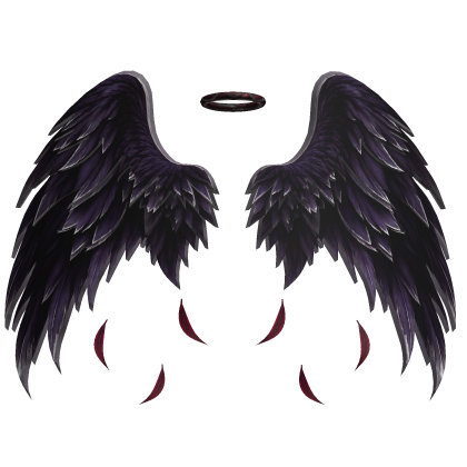 Emo Gothic Purple Fallen Angel Wings Dark Academia