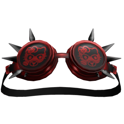 Toxic Kitty Steampunk Goggles Red&Black