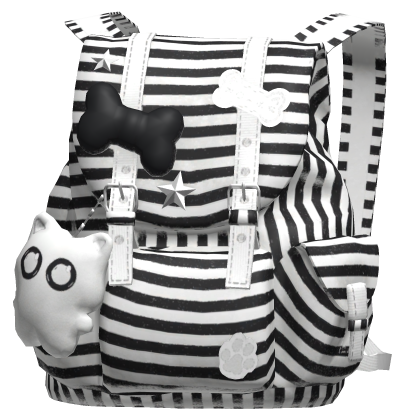 White Cute Bone Y2k Backpack