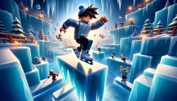 Obby, ale jesteś na łyżwach