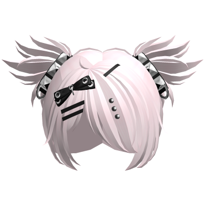 ♡ : grunge pink rockstar spiky mini emo pigtails Roblox item
