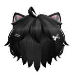 FREE 𑄝 Dark Cat Hair w/ Clips 