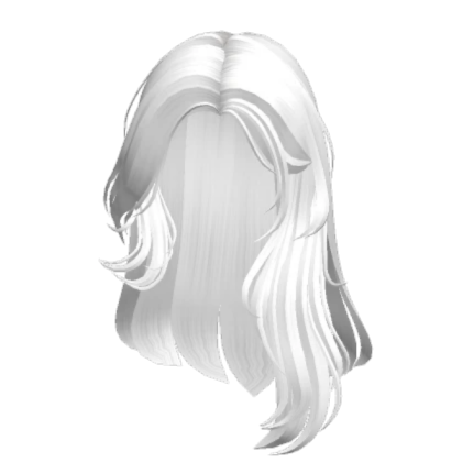 White Kawaii Cute Long Hair Roblox decal
