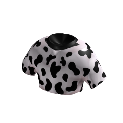 Cropped Cow Print Shirt