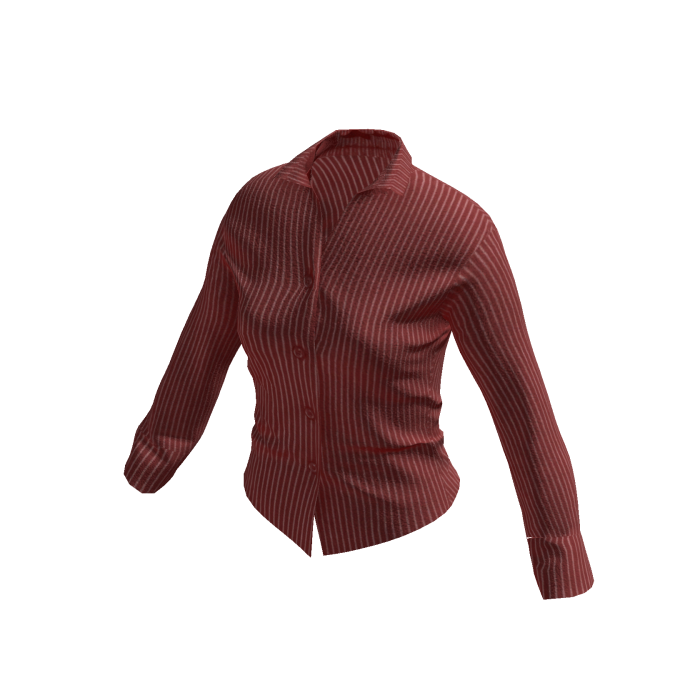 Red Striped Vintage Blouse