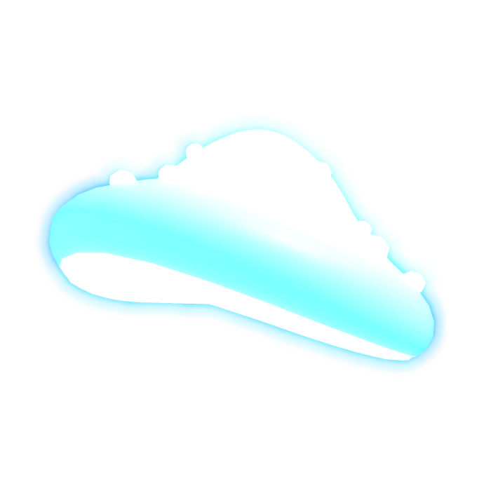 Emissive Glowing Blue Mushroom Hat