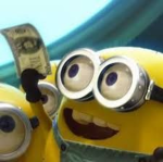 the yellow minions with blue overalls