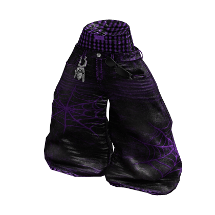 Y2K Halloween Saggy Boxer Jeans (Purple)