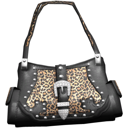 McBling Cheetah Print Shoulder Bag (Black)