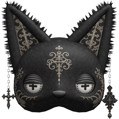 Goth Sad Cat Mask