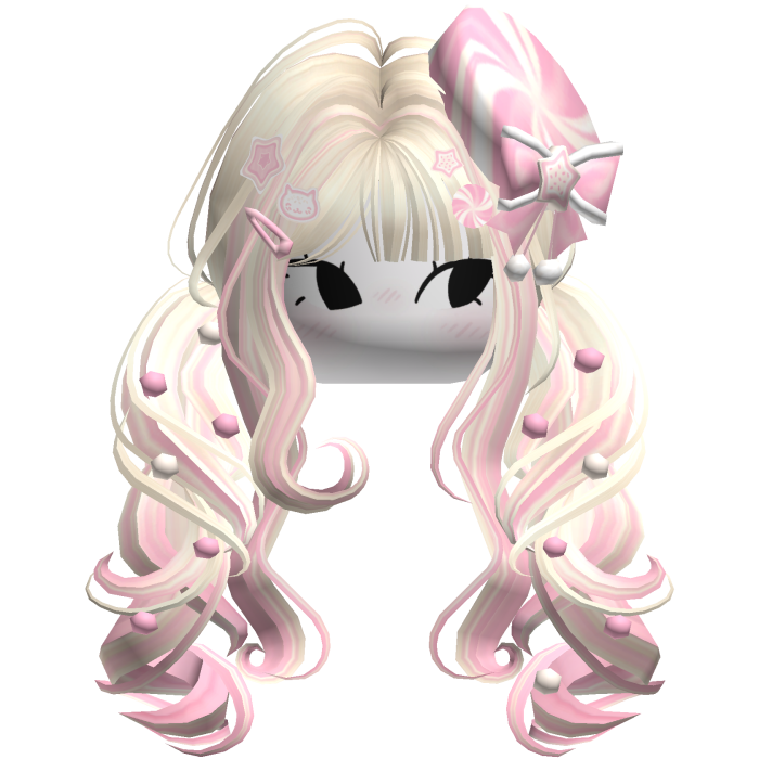♡ Christmas Peppermint Pigtails (Pink Beige)