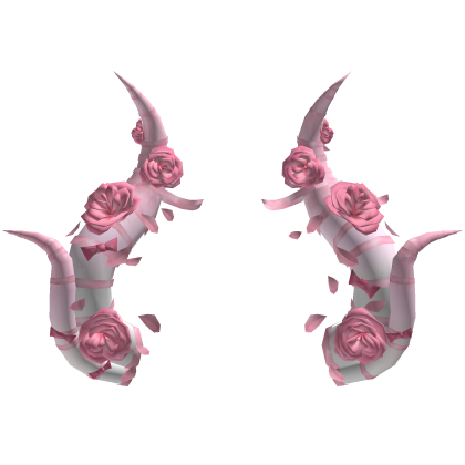 🎃Halloween Gothic Rose Bow Demon Horns Pink Roblox item