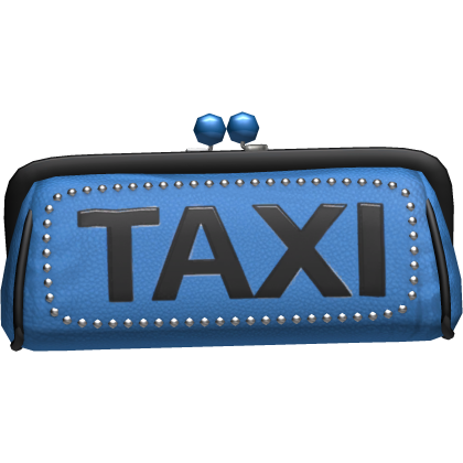 2000s McBling Classy Taxi Clutch Bag (Blue)