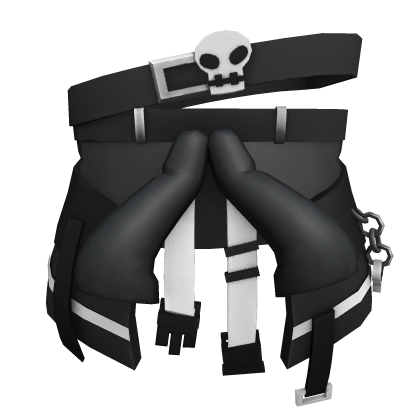 Skull Black Waist Jacket