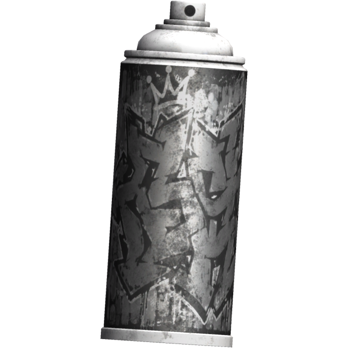 white y2k metallic spray paint