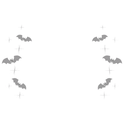 Halloween Bat Dracula White Sparkle Aura Confetti