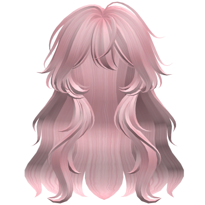 Shy Fluffy Wavy Girly Anime Hair (Pink) thumbnail