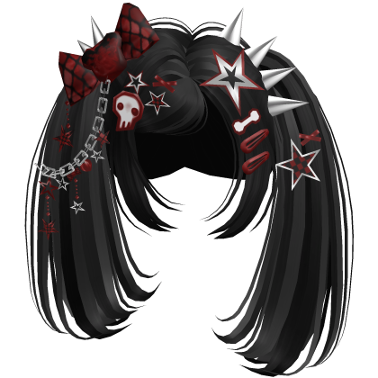 ♡ Scene Spiky Moe Pigtails (Red)