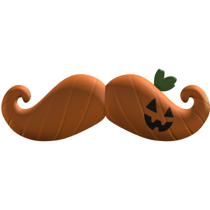 Halloween Pumpkin Mustache 