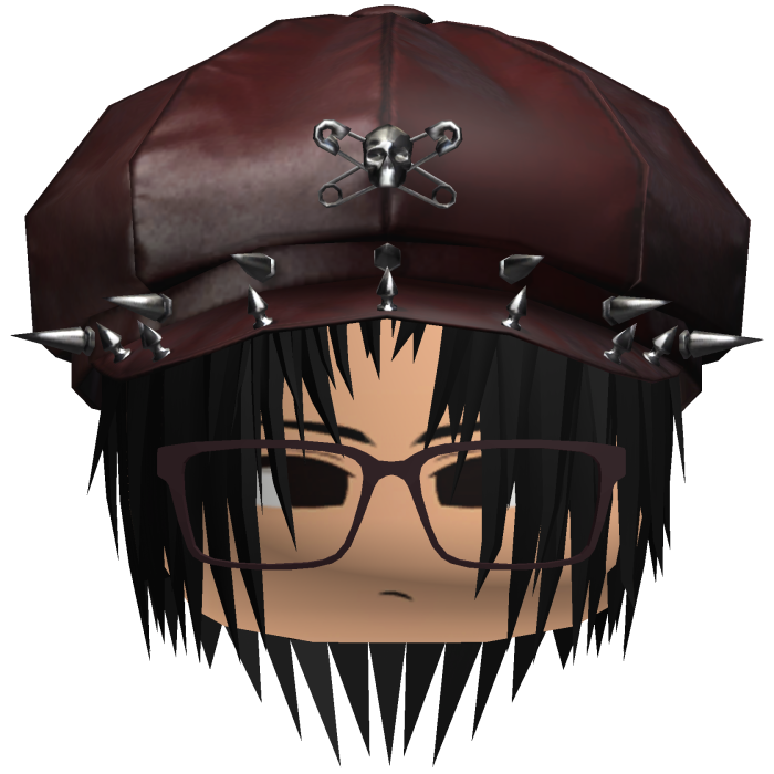 Punk Moe Black Messy Hair /w Red Hat