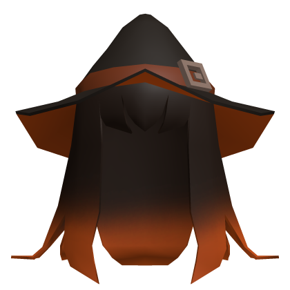 Low Poly Halloween Witch Long Hair Orange Roblox item