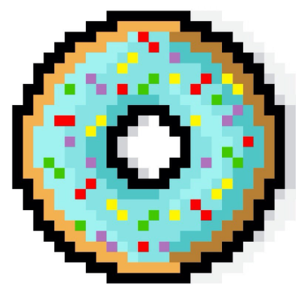 Blue donut pixel art Roblox decal