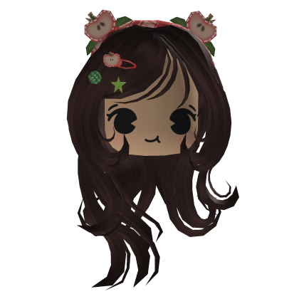 Brown Hair with Igari Apple Headband & Face Roblox item