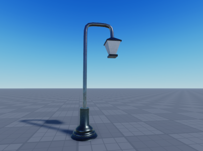 LumaCurve Street Lamp – Elegant Curved Lighting preview 1