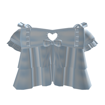 ꒰♡꒱ cute doll blue ruffled dress with heart