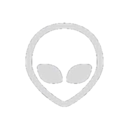 TB PNG White Alien Face Outline Cute Y2K Decora Roblox decal