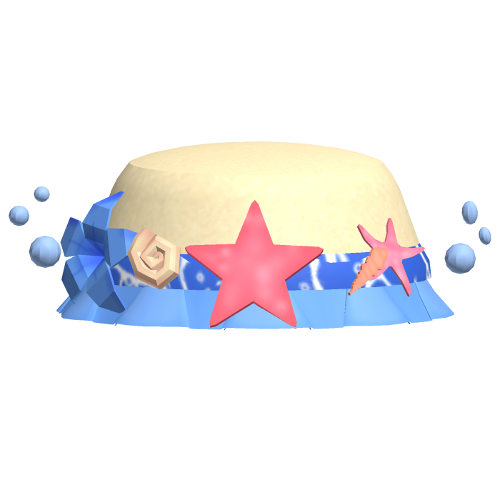 tropical sandy beachy bucket hat ♡ MM2