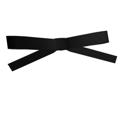 † cute black side hair bow Roblox item