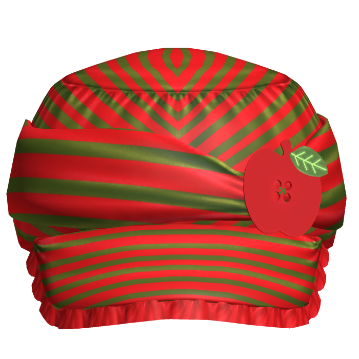 Cute 2000s Gyaru Apple Button Caps In Red Green