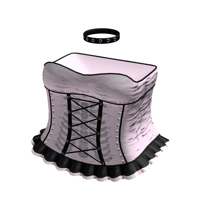 Emo Rhinestone Skeleton Dress in Pink & Black