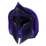 Hooded Obsidian Spartan Helmet