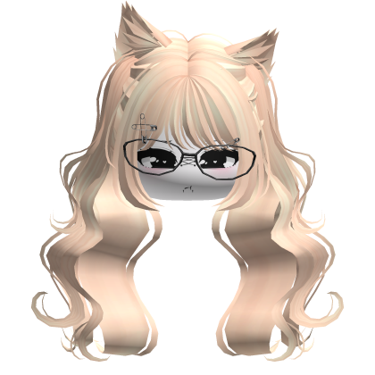 Wavy Moe Pigtails w/ Cat Ears (Blonde)
