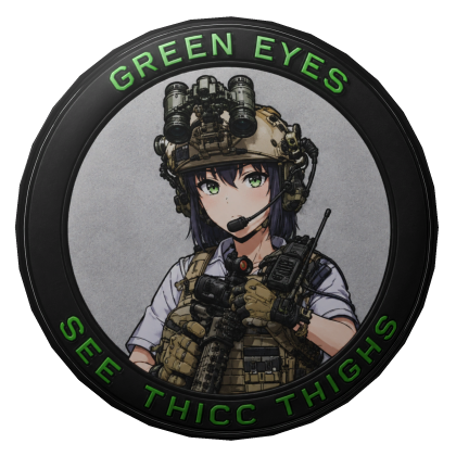 Green Eyes Tactical Anime Girl Arm Patch Roblox item