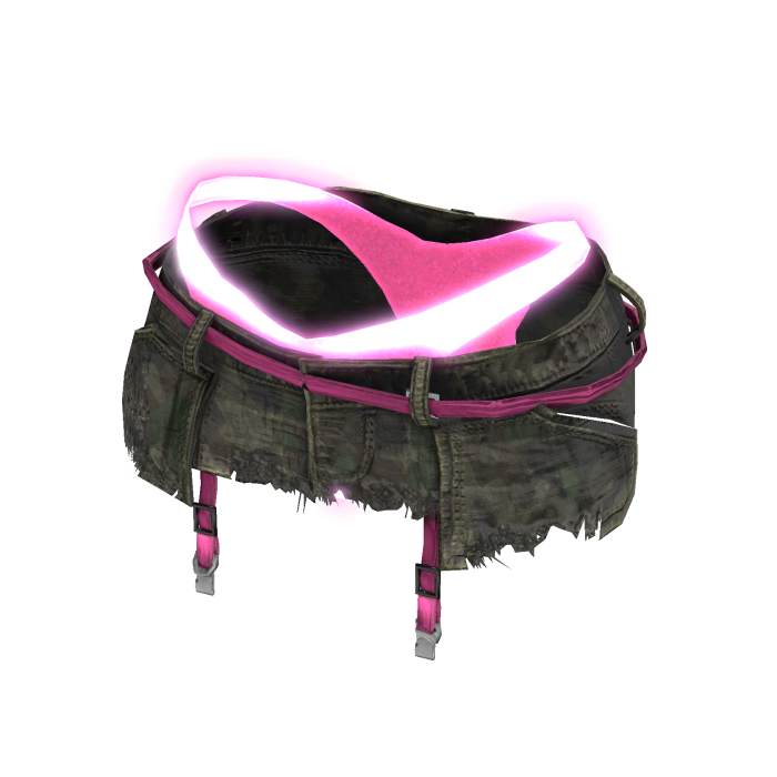 Torn Skirt With Neon Emissive Bikini